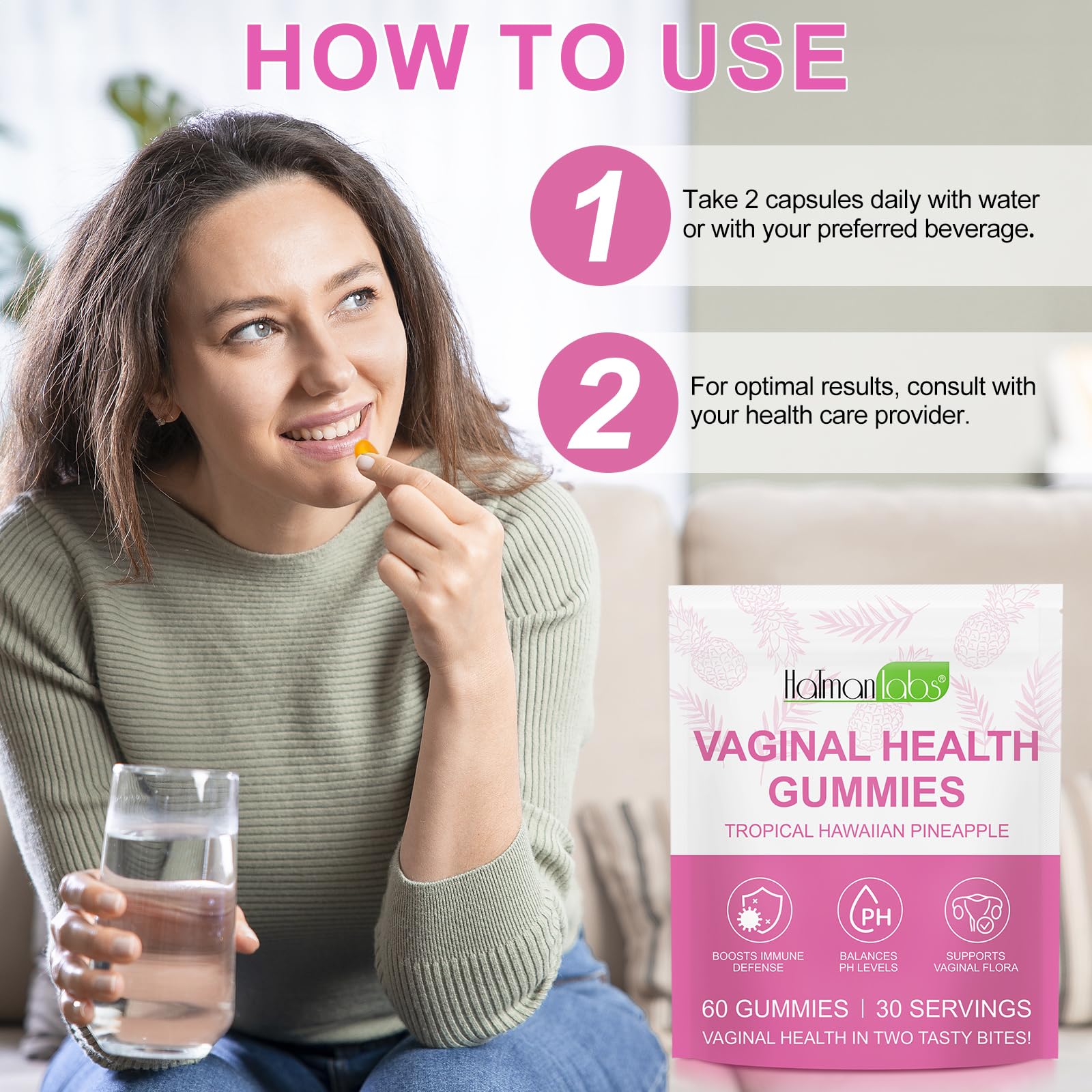 Etiqueta del producto Ruduwu Vital, destaca ingredientes premium para equilibrio femenino