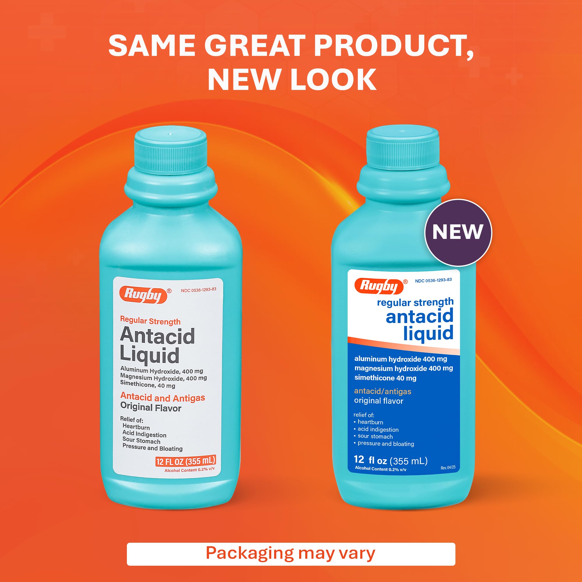 Rugby Antacido Liquido Original, dosificador de 10 ml para dosis controladas.