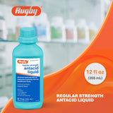 Rugby Antacido Liquido Original, etiqueta frontal visible para referencia de ingredientes.