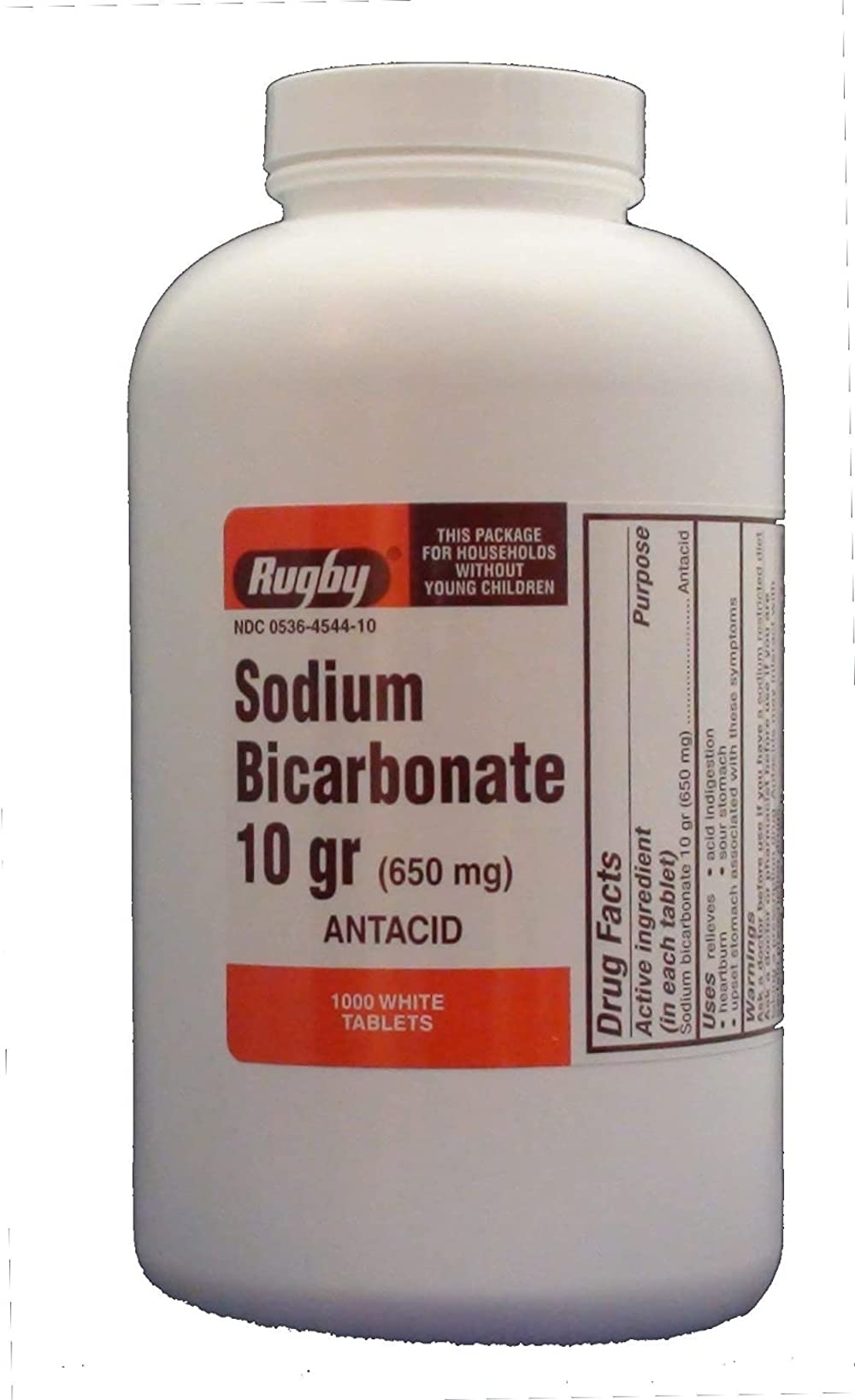 Rugby bicarbonato de sodio, tabletas 650 mg, uso diario en cocina y hogar