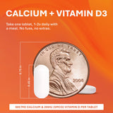 Caja de Rugby Calcium 600 mg D3, empaque preparado para almacenamiento diario.