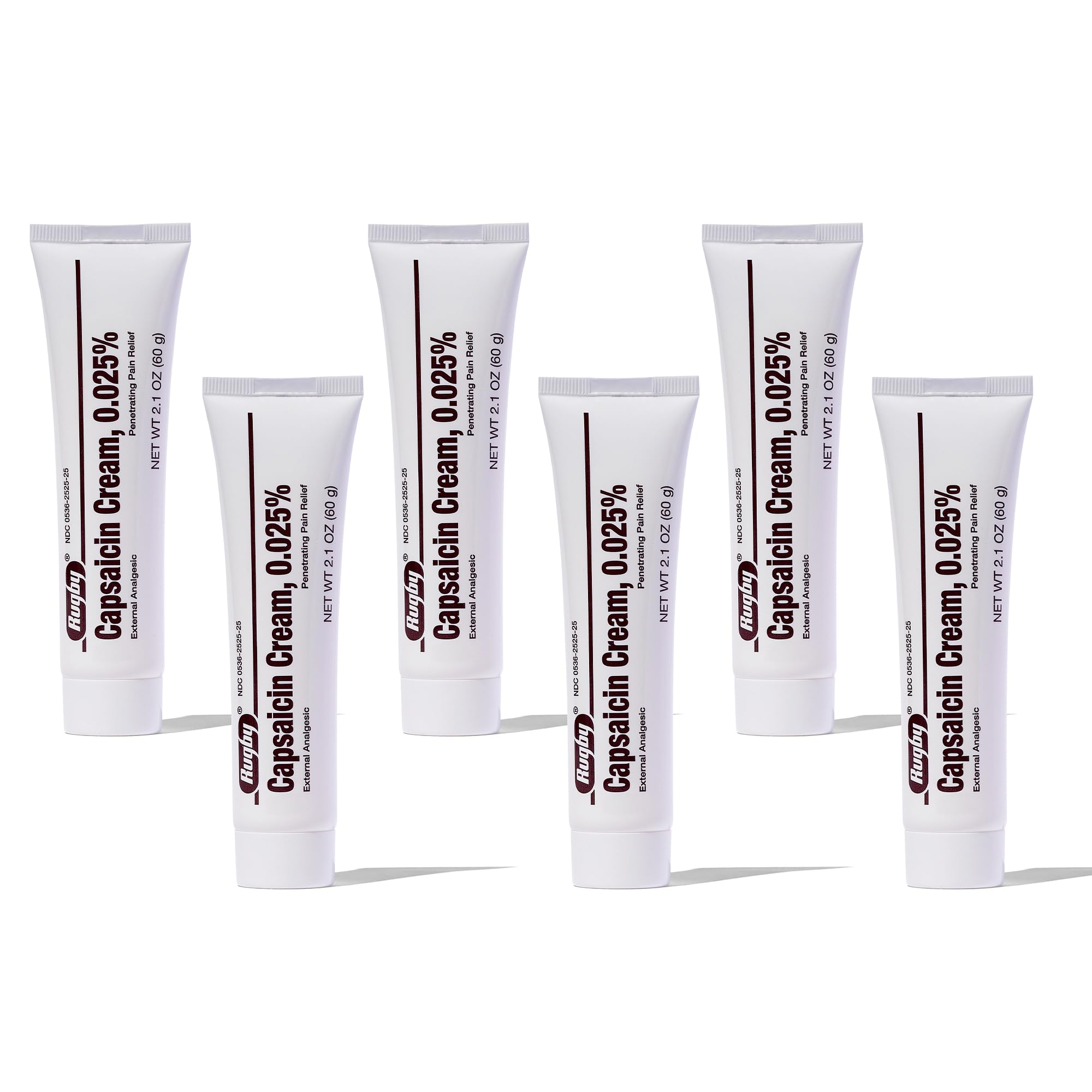 Rugby Capsaicina 0.025% crema, envase de 60 g, alivio localizado.