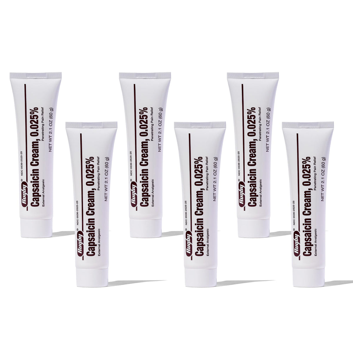 Rugby Capsaicina 0.025% crema, envase de 60 g, alivio localizado.