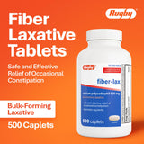 Envase abierto de Rugby Fiber-Lax mostrando las tabletas