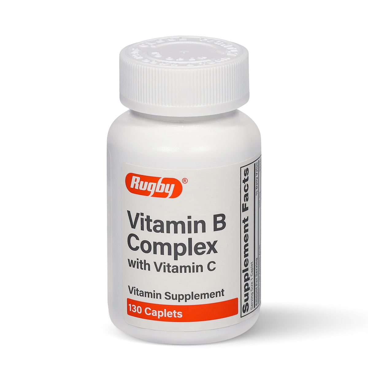 Botella de Rugby Laboratories con comprimidos de vitamina B para energía diaria.