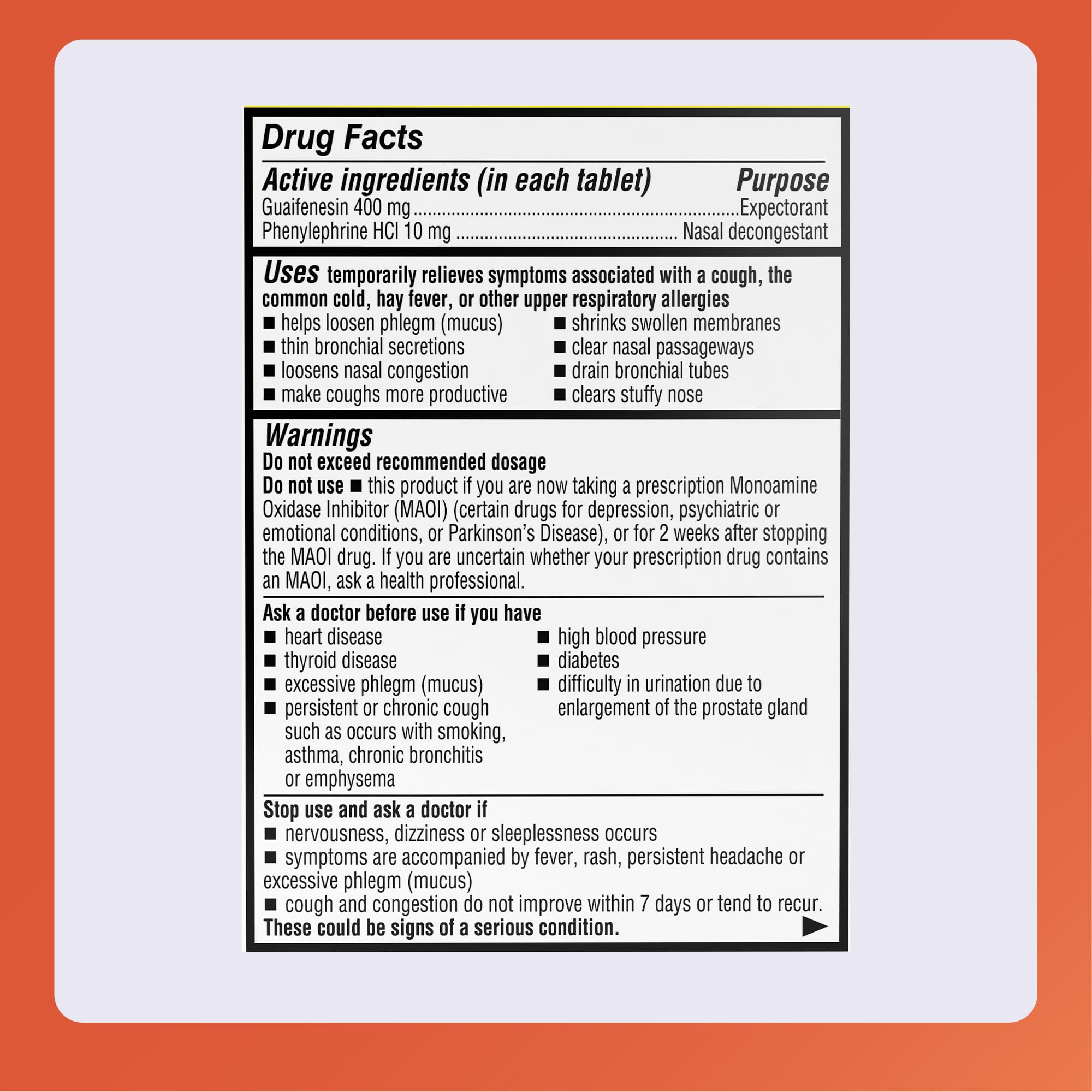 Rugby Laboratories etiqueta del producto que resalta ingredientes activos