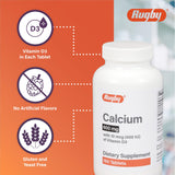 Rugby Laboratories calcio 600 mg con vitamina D3, tomando con agua