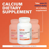 Rugby Laboratories calcio masticable, envase de 60 tabletas para uso cómodo.