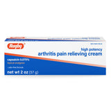 Rugby Laboratories crema capsaicina 0.075% en envase; alivio puntual para articulaciones.