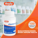 Rugby Laboratories Frasco de 100 cápsulas para dosis diaria fácil.