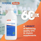 RUGBY LABORATORIES etiqueta frontal del gel de aluminio hidróxido con sabor a menta