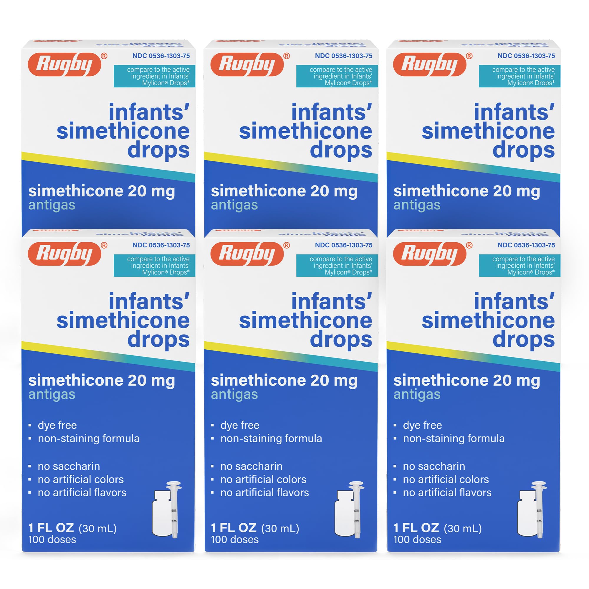 Gotas anti gas Rugby Laboratories para bebés alivio suave