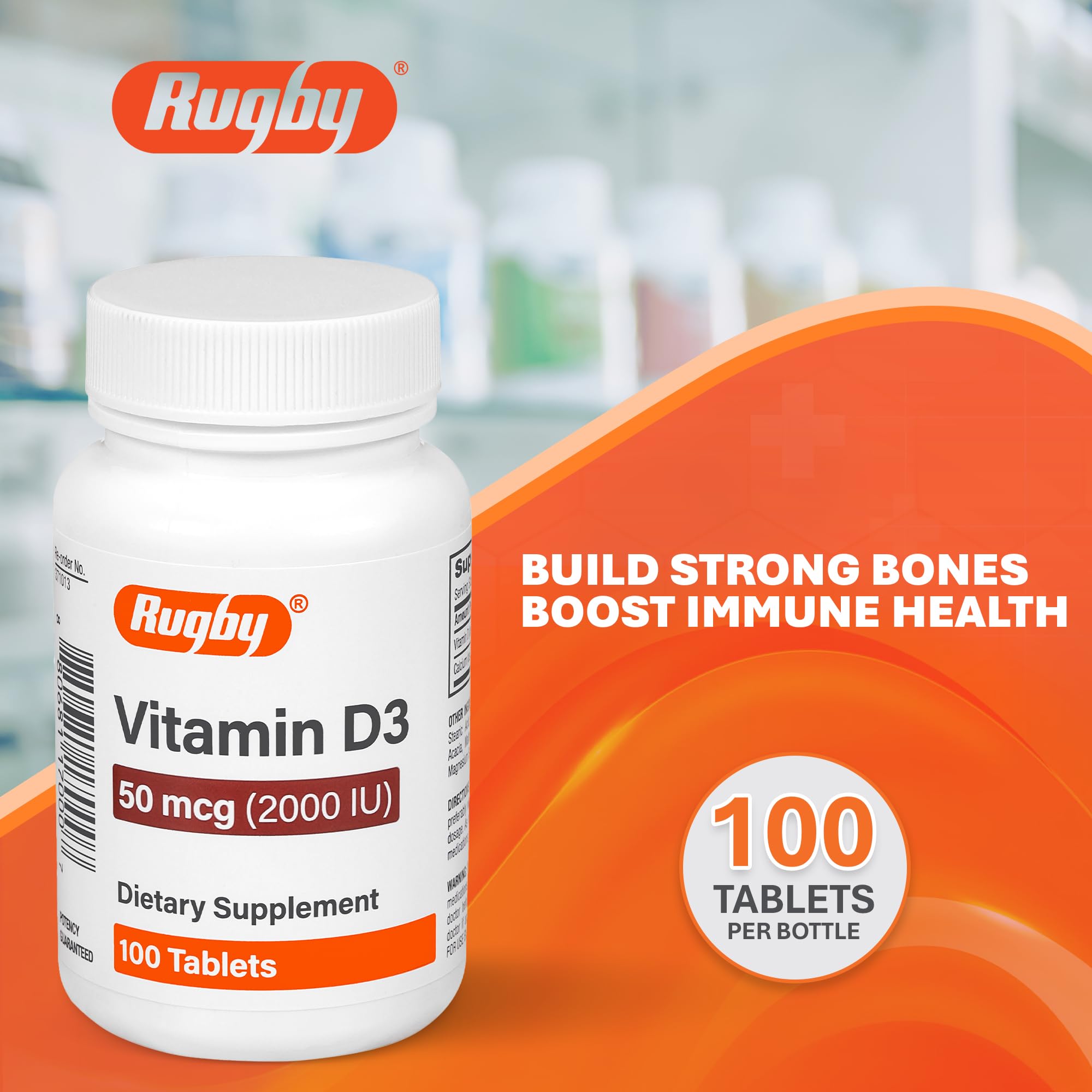 Vitamina D3 de Rugby para fortalecimiento de los huesos