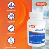 Rugby Laboratories D3 para huesos sanos con absorción de calcio.