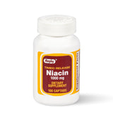RUGBY LABORATORIES Niacina 1000 mg captabs en bote, apoyo al metabolismo diario.