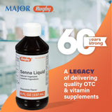Rugby Laboratories Senna líquido, sabor chocolate agradable para la experiencia.