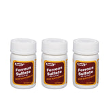 Rugby Laboratories tabletas ferrosas 325 mg, frente del envase, uso diario.