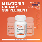 Rugby Laboratorios Melatonina 1 mg, tableta individual, ideal para tomar antes de dormir.