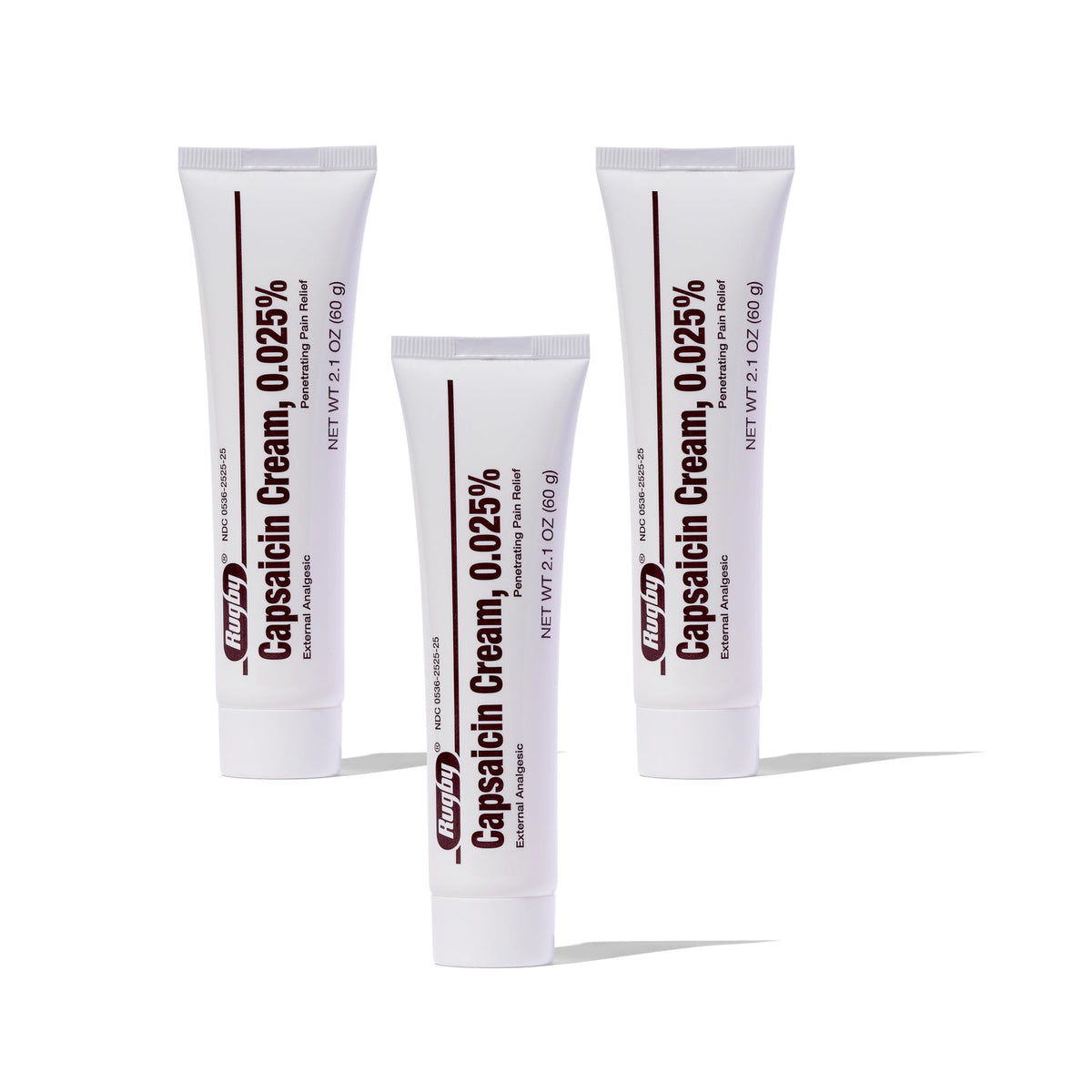 Rugby Laboratories crema capsaicina 0.025% en bote de 60 g para alivio localizado