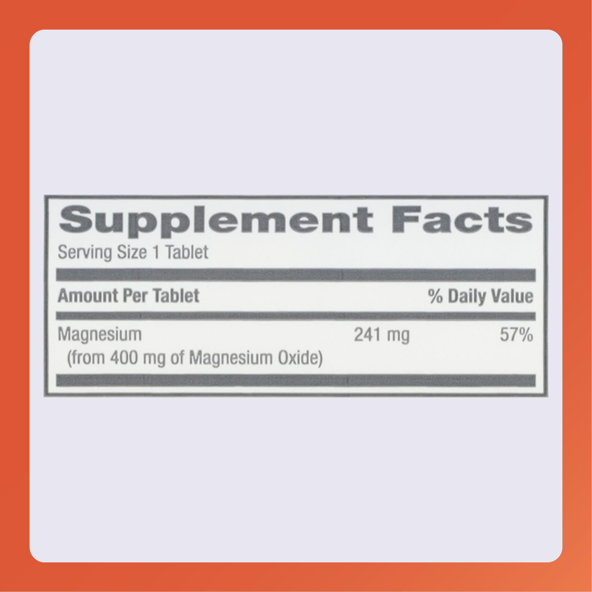 RUGBY LABORATORIES Magnesio Óxido 400 mg, botella cerrada para conservar frescura
