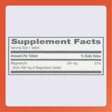 RUGBY LABORATORIES Magnesio Óxido 400 mg, botella cerrada para conservar frescura