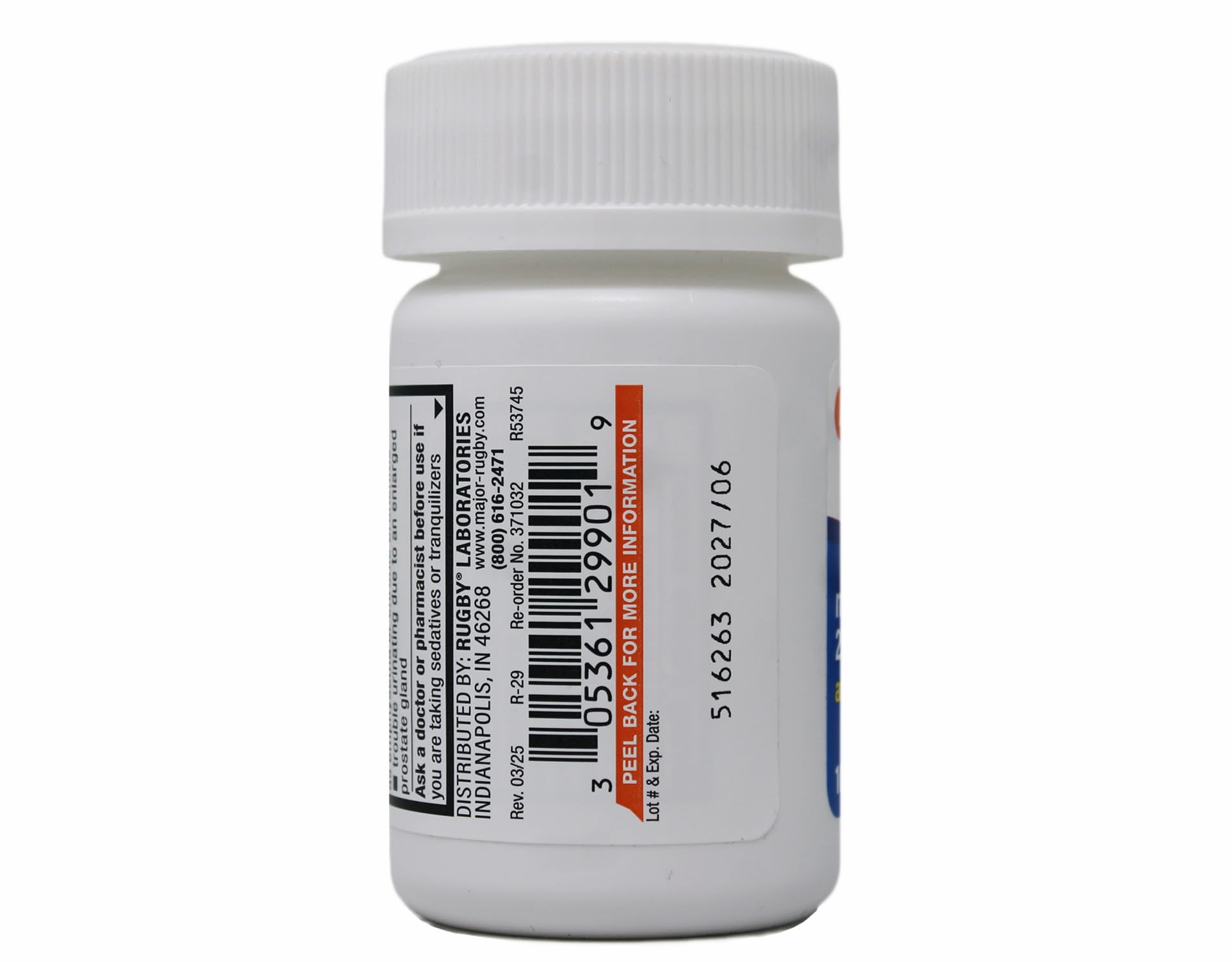 Empaque 3 pack de Rugby Meclizina 25 mg para familias y viajes.