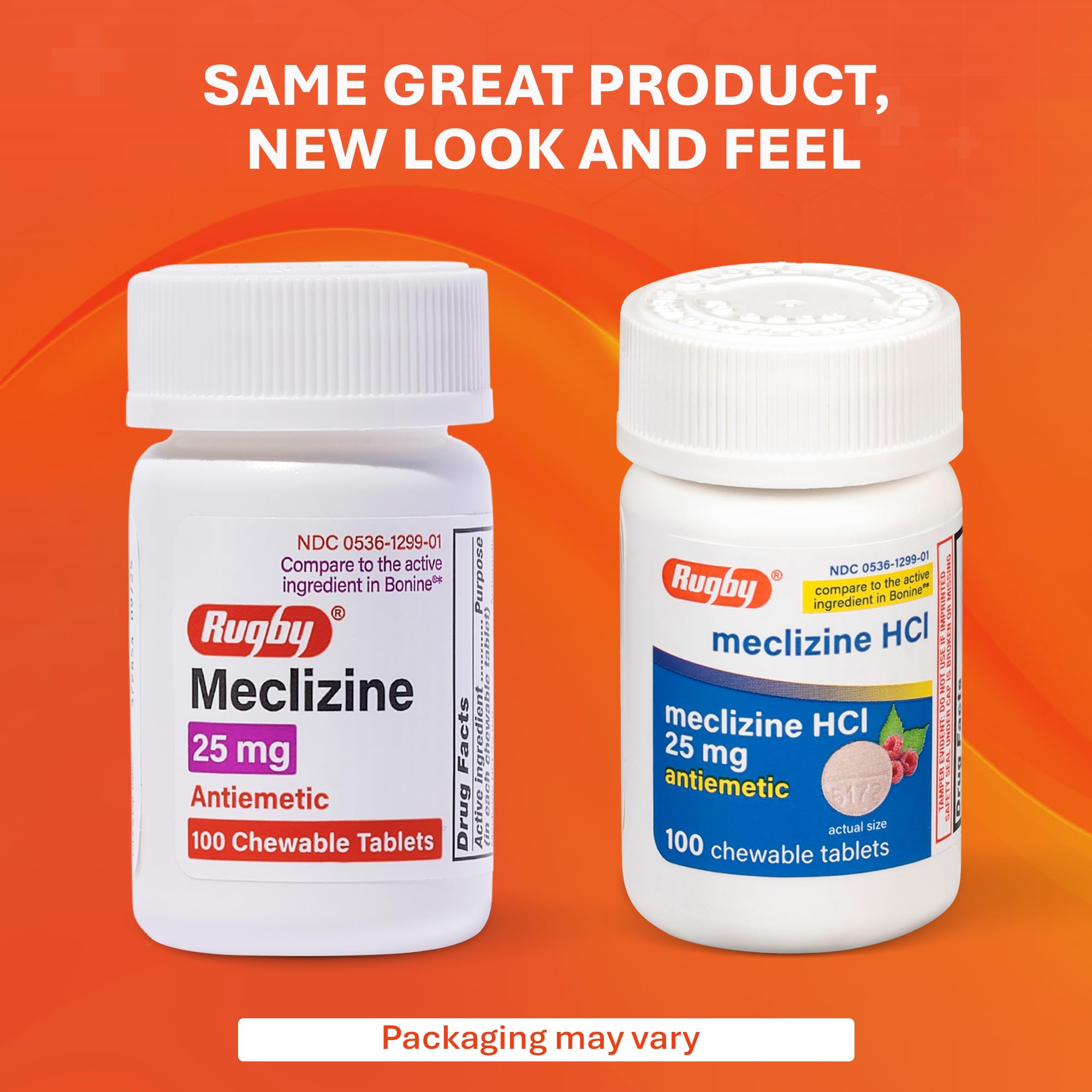 Rugby Meclizine 25 mg, opción para mareo en cruceros durante el viaje.