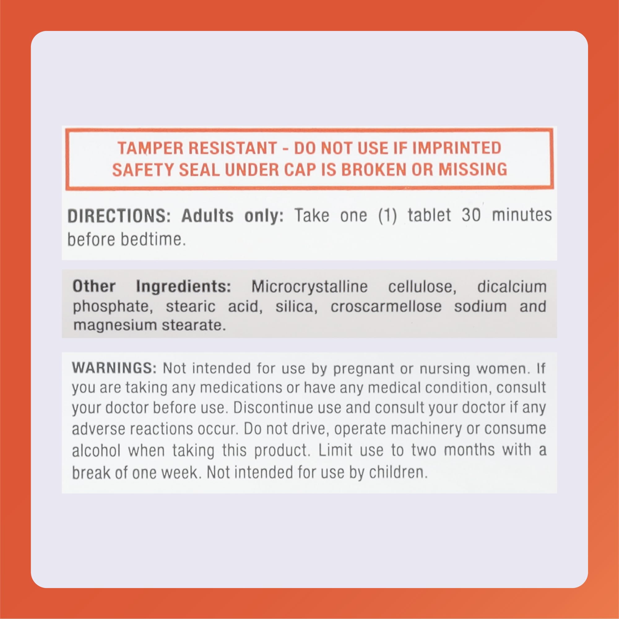 Rugby Melatonina 5 mg: tapa protectora para mantener la frescura.