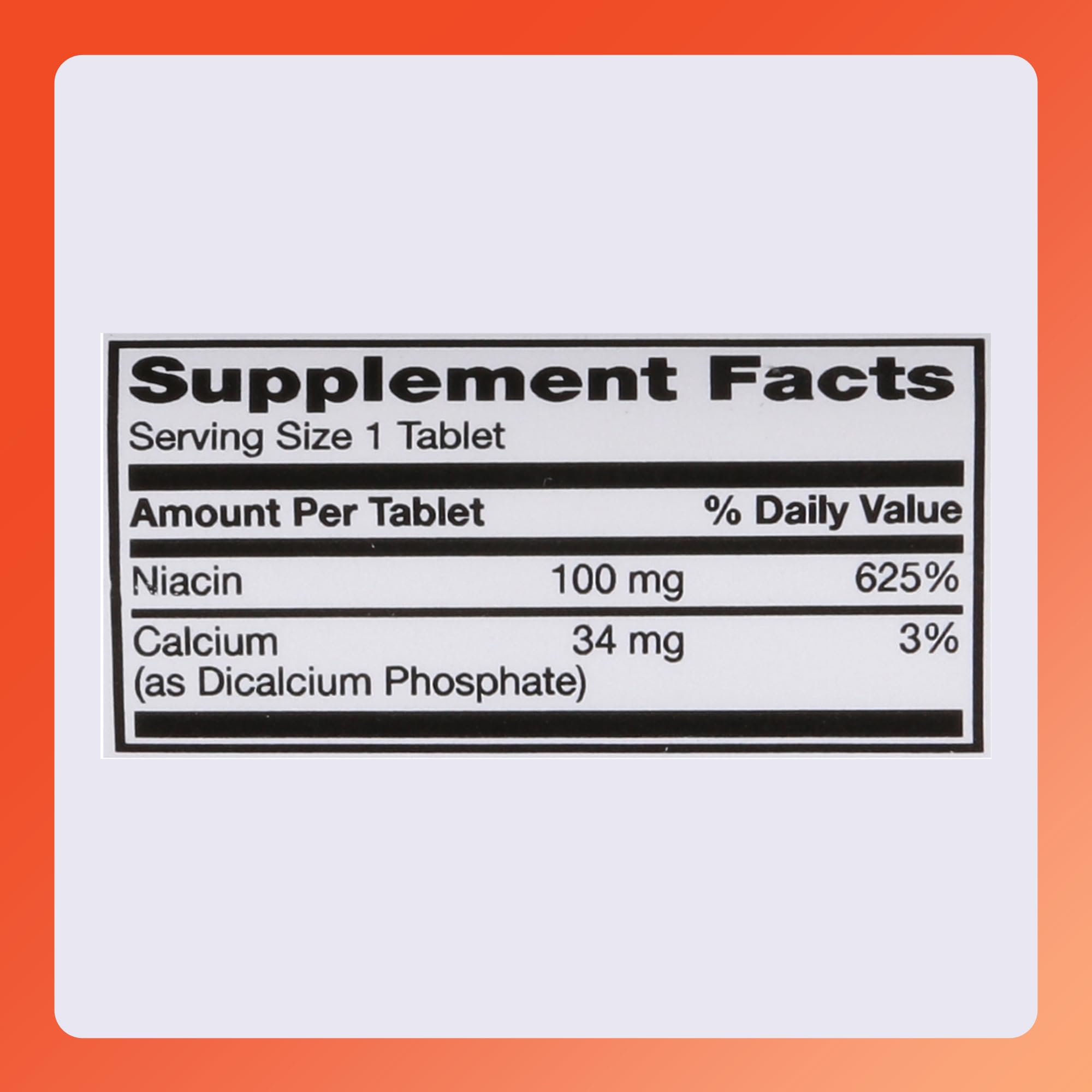 Rugby Niacina 100 mg, envase portátil para estilo de vida activo.