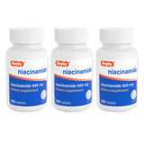 Rugby Niacinamida 500 mg en bote, comprimidos para apoyo a la nutrición diaria