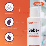 Rugby Sebex Shampoo espuma cremosa facilita la distribución