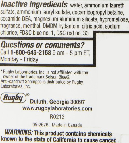 Rugby Selenium Shampoo: uso diario recomendado para cuidado continuo del cuero cabelludo.