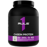 Rule 1 Proteins Casein Protein: bote vainilla-creme para consumo nocturno.