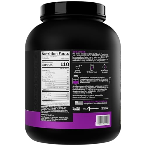 Rule 1 Proteins Casein Protein: vertido en vaso para liberación lenta de aminoácidos.