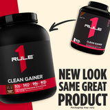 Rule 1 Proteins Clean Gainer batido con fruta, post-entrenamiento