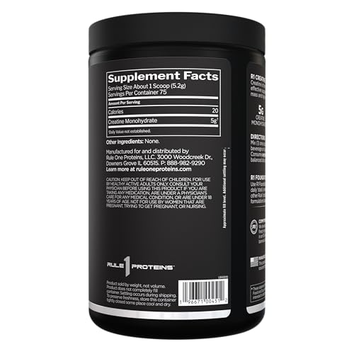 Rule 1 Proteins Creatine, cucharita de medición, facilita la dosificación diaria fácil.