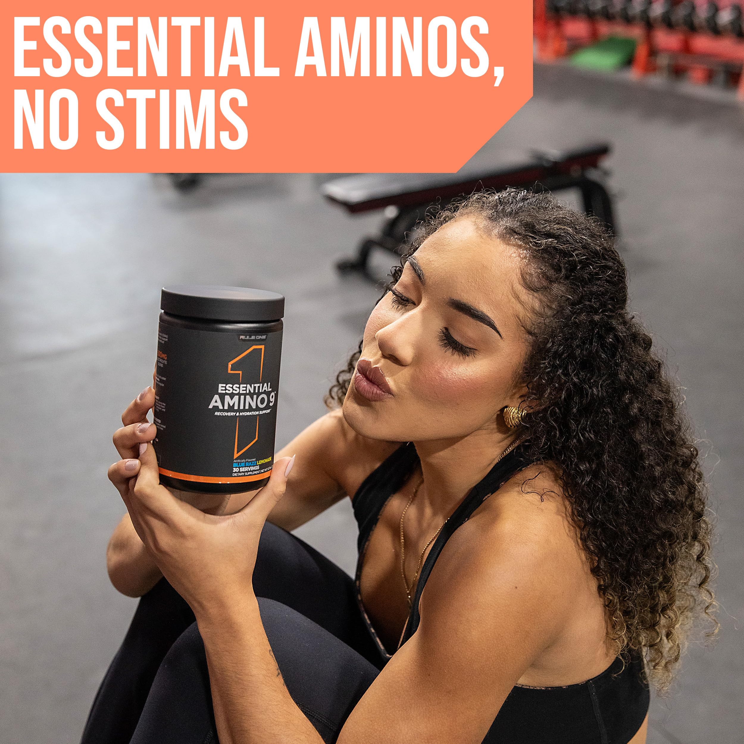 Rule 1 Proteins Essential Amino 9, sin estimulantes, apto para tomar día o noche.