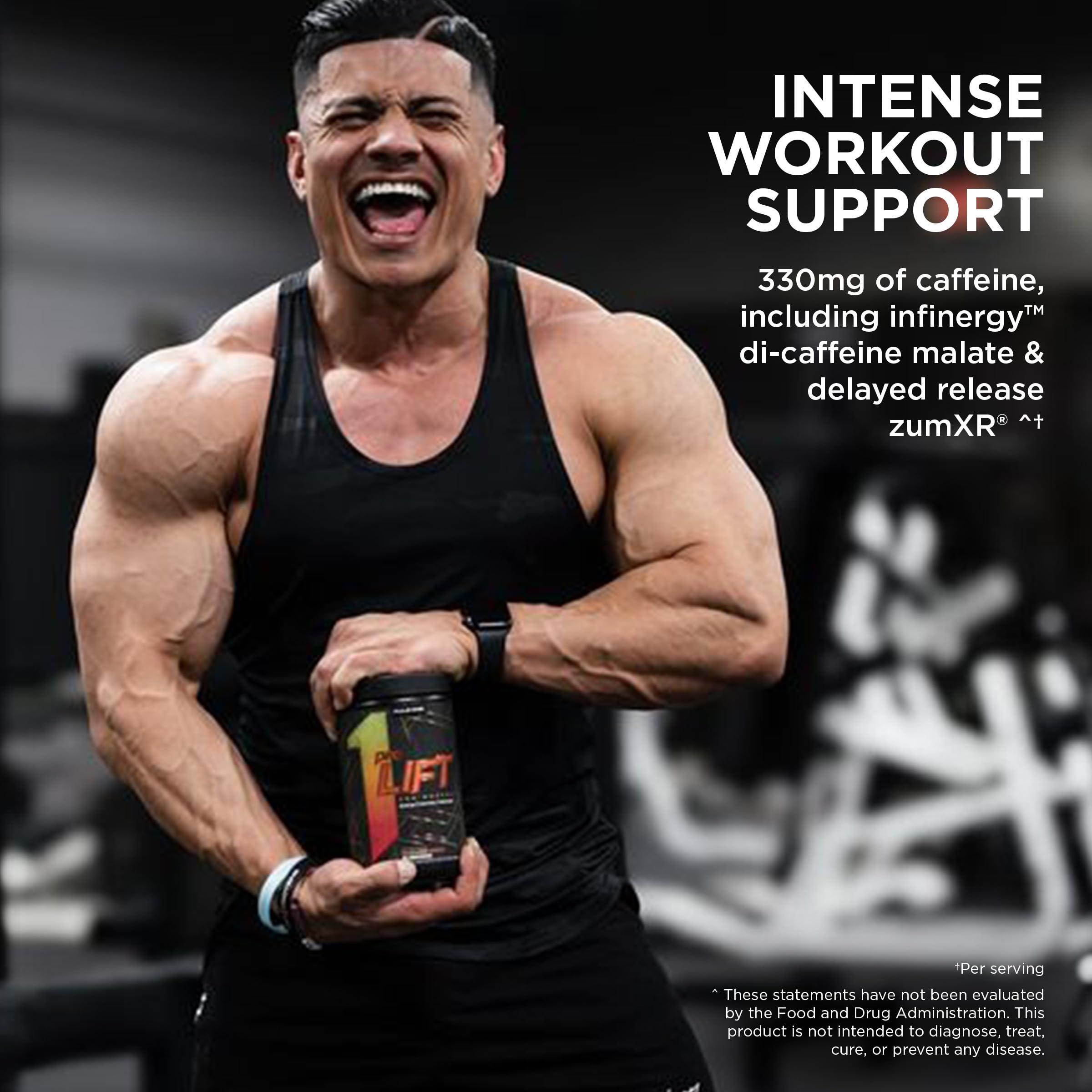 Rule 1 Proteins preLIFT, enfoque mental durante el entrenamiento.
