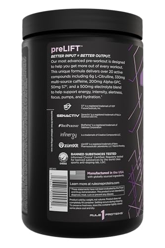 Rule 1 Proteins preLIFT, etiqueta clara, transparencia de ingredientes.