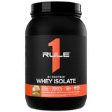 R1 Protein Whey Isolate en bote de 2 libras, sabor vainilla mantequilla, ideal para empezar el día