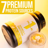 Rule 1 Proteins Source 7 Protein, porción de 22 g, proteína completa para uso diario.