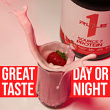 Rule 1 Proteins Source 7 Protein, snack entre comidas, textura cremosa para placer saludable.