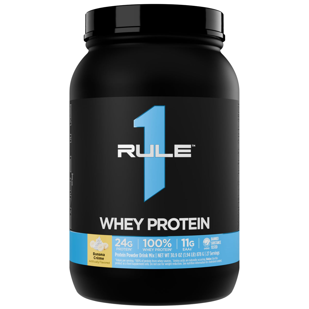 Rule 1 Proteins Whey Protein envase 2lb fácil de almacenar para uso diario