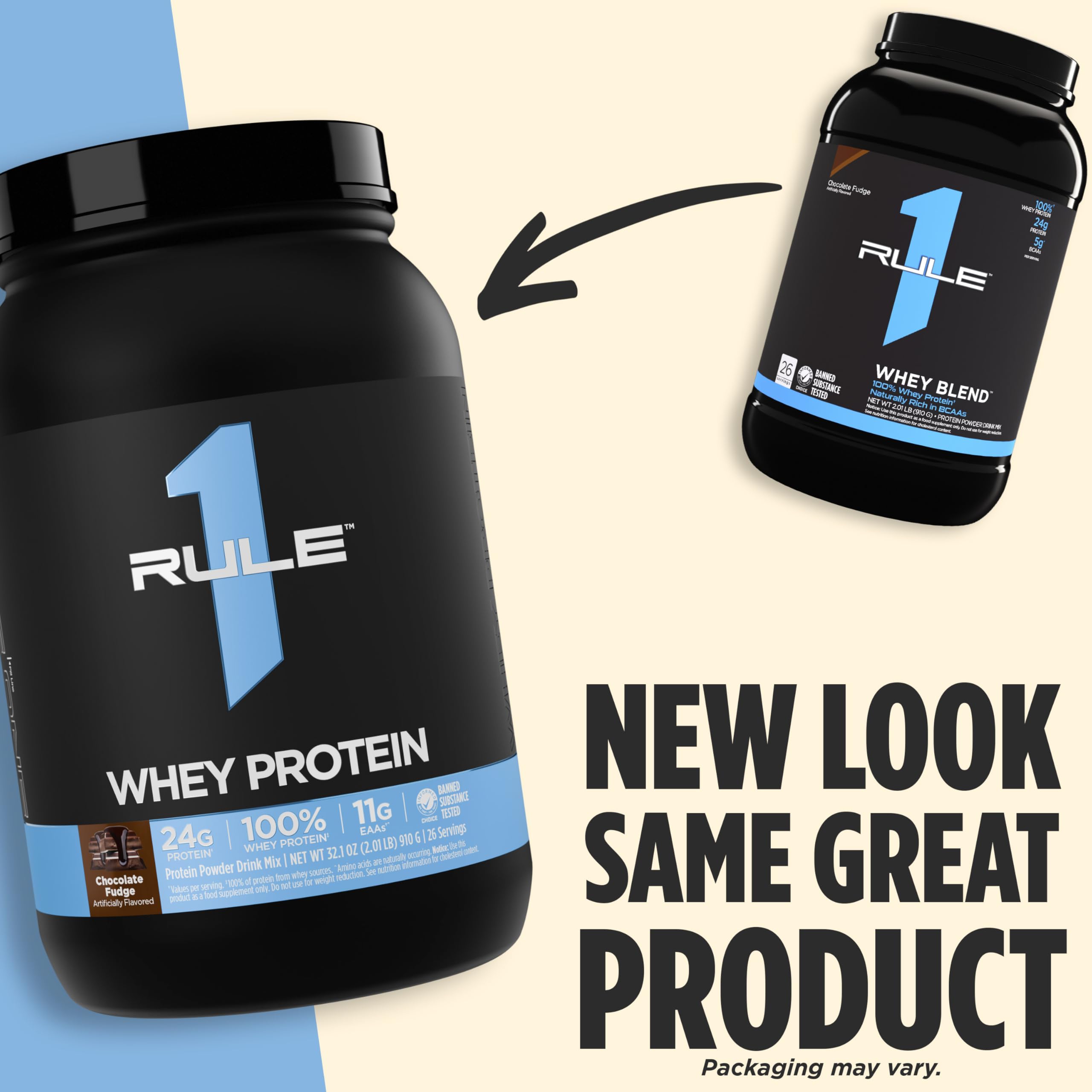 Rule 1 Proteins Whey Protein mezcla rápida en vaso para recuperación