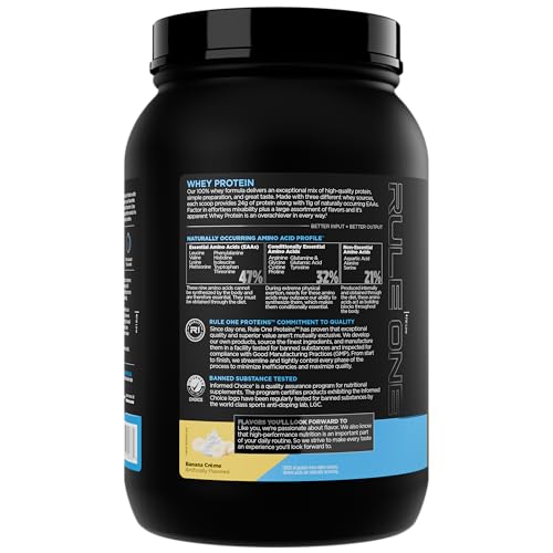 Polvo de Rule 1 Proteins Whey Protein listo para mezclar rápidamente
