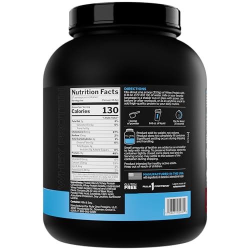 Rule 1 Proteins Whey Protein tres fuentes de whey para mayor recuperacion muscular.