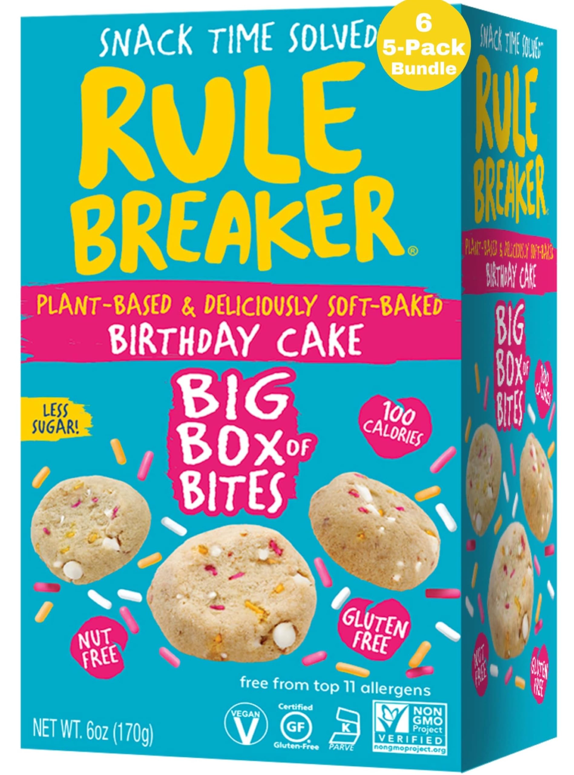 Rule Breaker galletas veganas y sin gluten, ideales para cumpleaños.