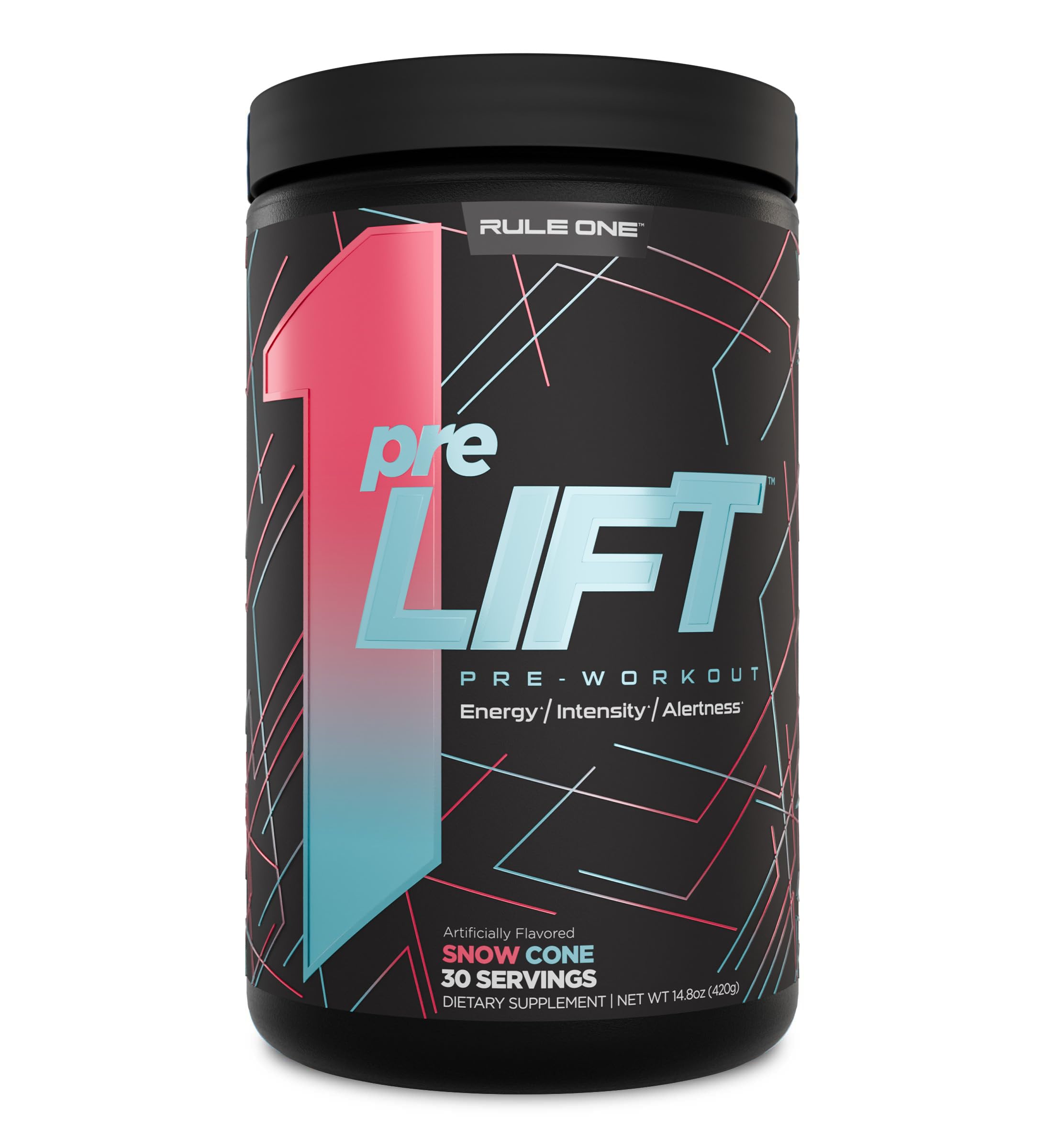 Rule 1 Proteins preLIFT, cucharada medidora para dosis precisa antes del entrenamiento.