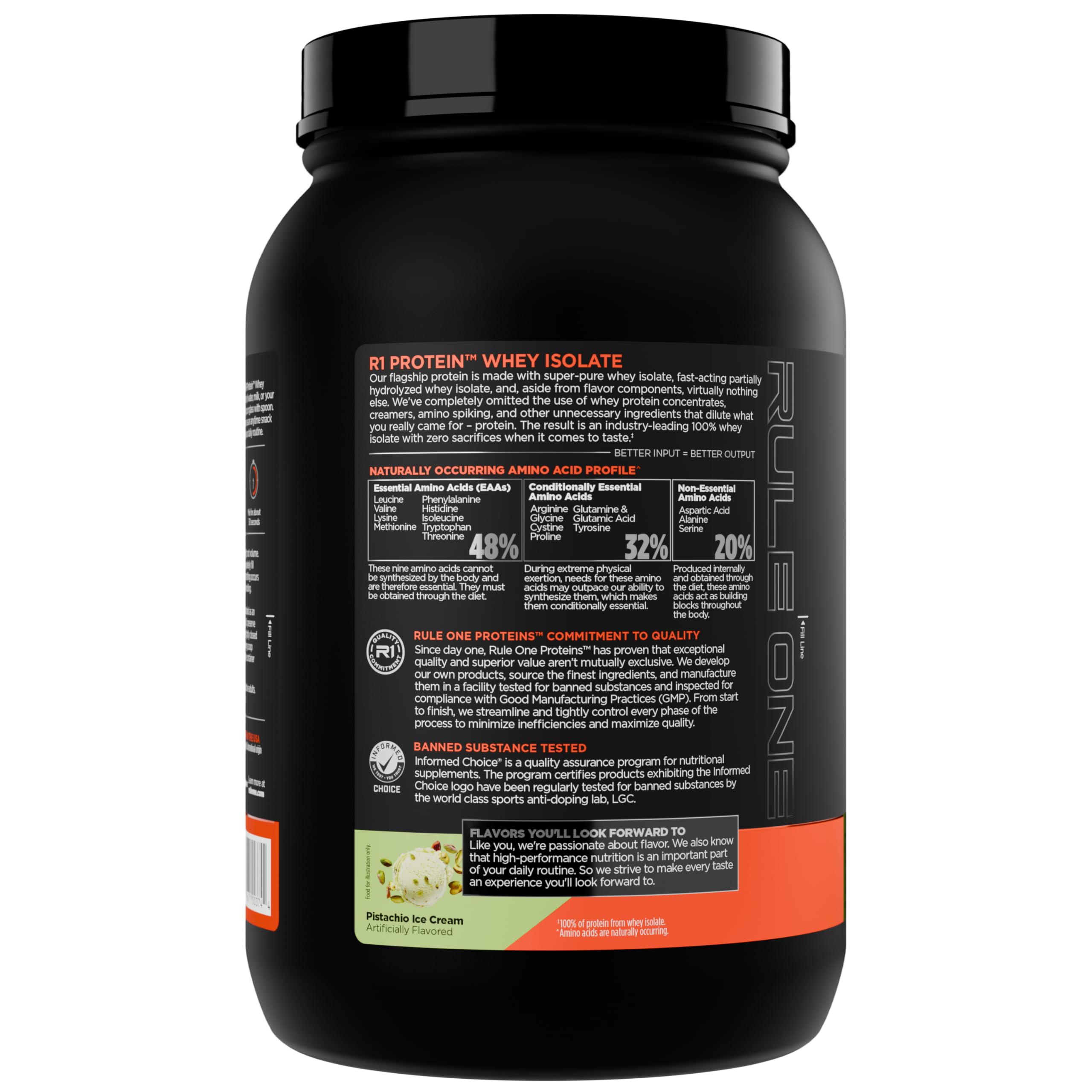 R1 Proteína de Suero Aislada batido suave y rápido