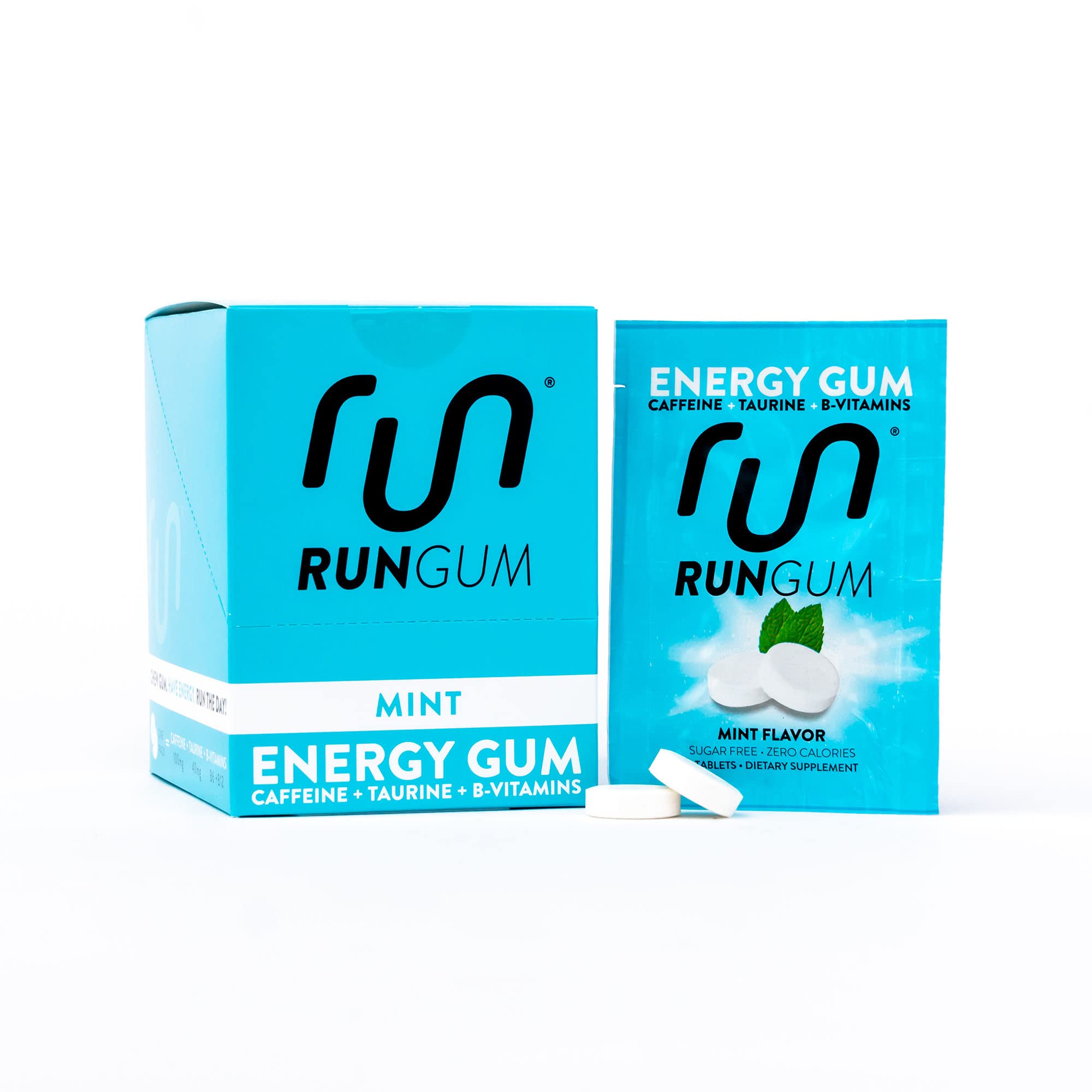 Run Gum Menta, pieza de energia para enfoque rapido durante entrenamientos